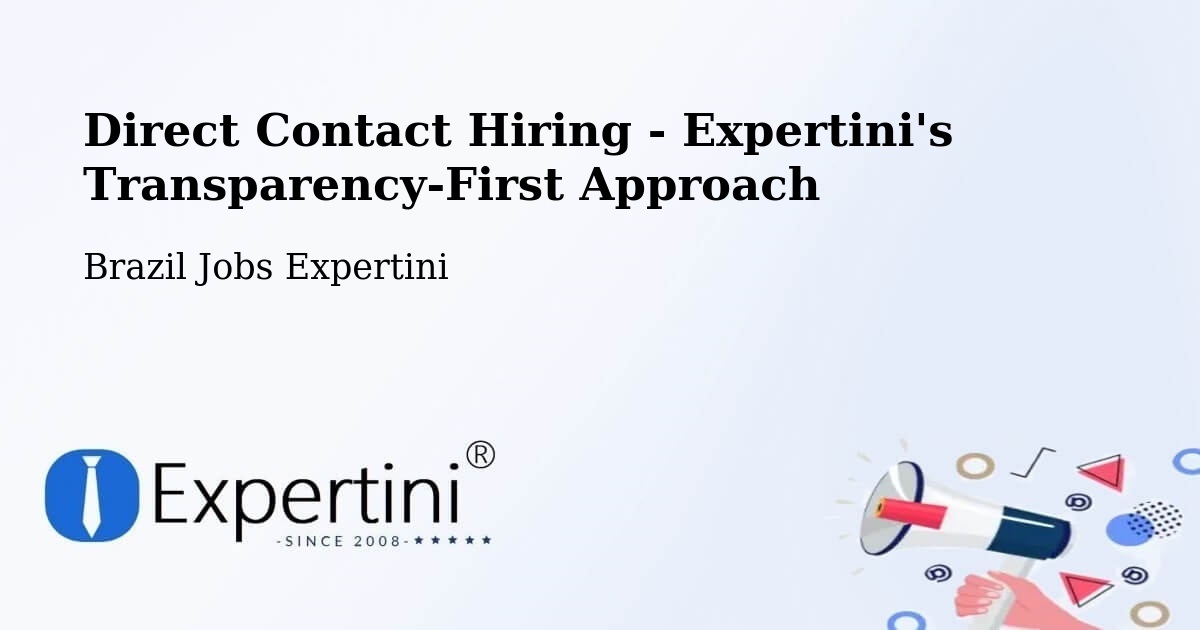 Direct Contact Hiring Framework – Ipameri - Brazil Jobs Expertini